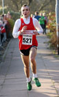 Stuart Gibson finishing second in the Brampton to Carlisle 10 mile